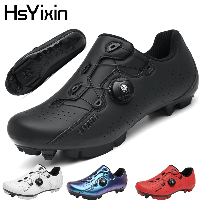 Zapatos de ciclismo transpirables para hombres y mujeres, zapatos planos de goma para montar en bicicleta de montaña todoterreno, zapatos de entrenamiento SPD, zapatos planos para ciclismo