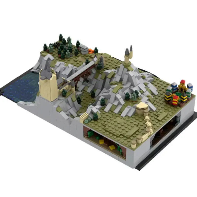 Spot Moc Architektur Schloss Boden Erweiterung DIY Montage Puzzle Spielzeug Modell Ornament