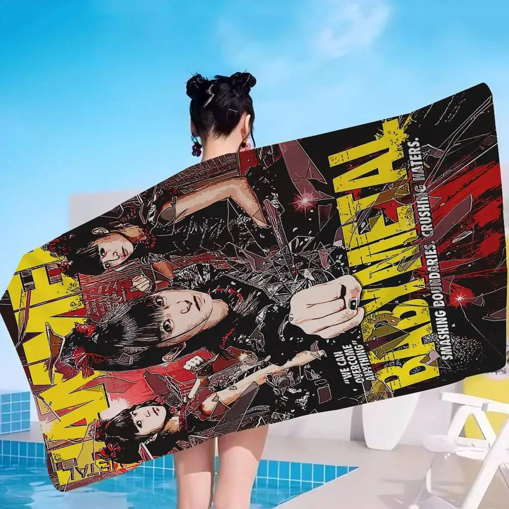 Japanese Band B-BABYMETAL Beach Towel Colorful Bath Towels for Girl Microfiber Quick Dry Custom Sand Free Beach Yoga Gym Pool