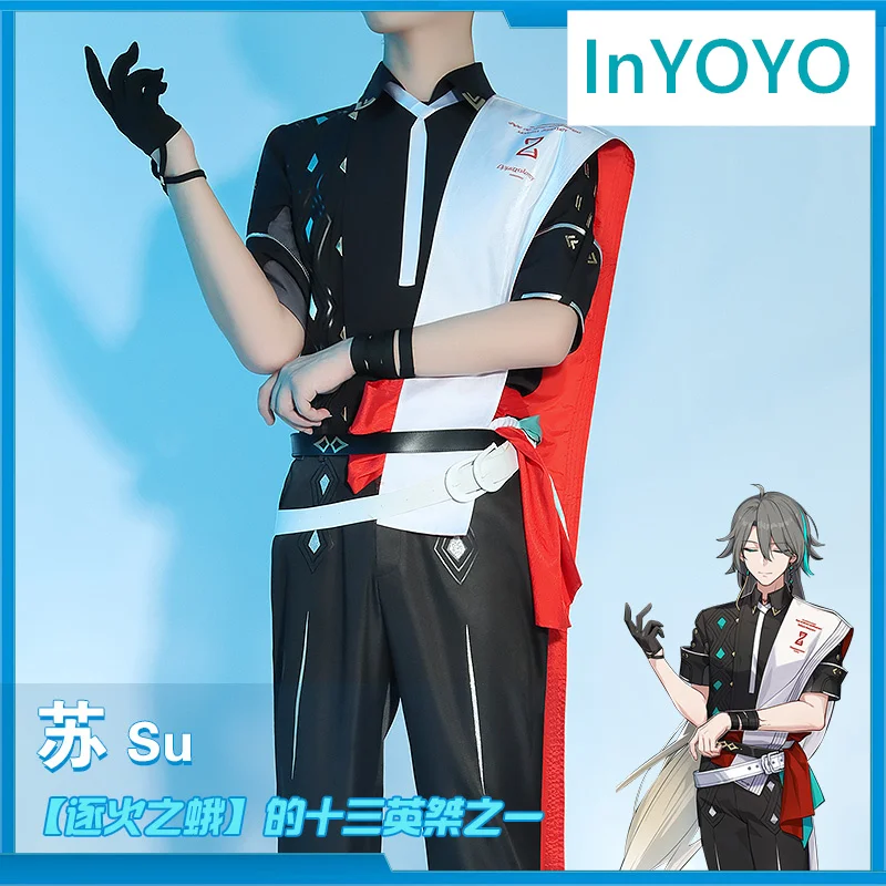 

InYOYO Honkai Impact 3 Cosplay Su Costume Game Suit Handsome Uniform Halloween Carnival Party Outfit For Men Custom Made S-4XL