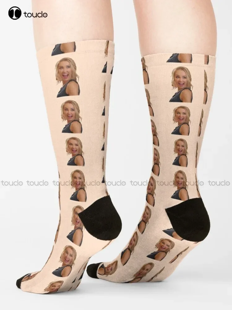 Mary Surprised Happy Face Selling Sunset Socks Custom Men Socks Unisex Adult Teen Youth Socks Custom Gift 360° Digital Print