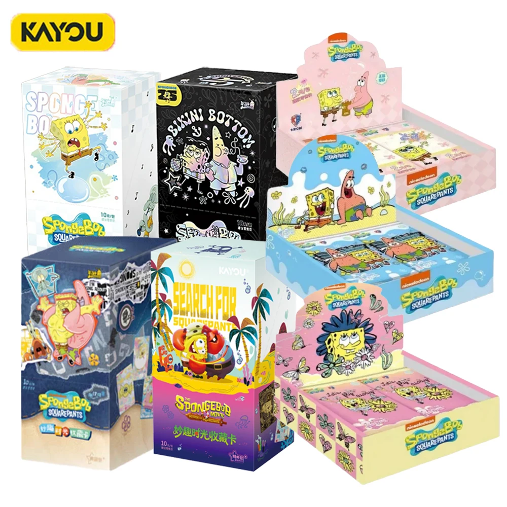 authentic-spongebob-cards-squarepants-anime-collection-multiple-editions-bikini-bottom-rare-collectible-cards-toy-for-children