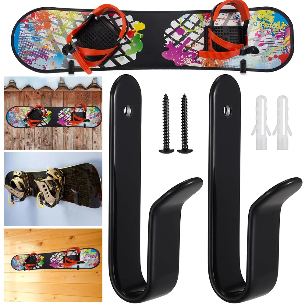 

2Pcs Horizontal Snowboard Wall Mount Clips Snowboard Mount Storage Storage Snowboard Display Stand for Room Garage