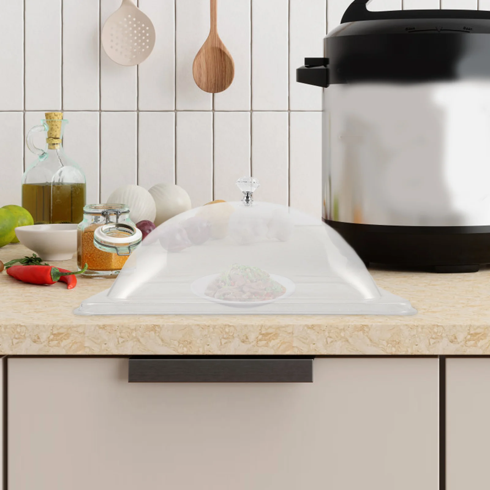 

Transparent Food Covers Clear Cake Dome For Kitchen Restaurant Use Reusable Plastic Protective Lid Dish Cover Buffet Food