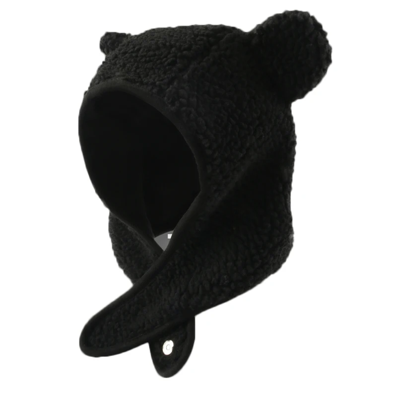 Y2K Bear Ear Bomber Hats Men Women Safety Bear Hat Helmet  display picture 1