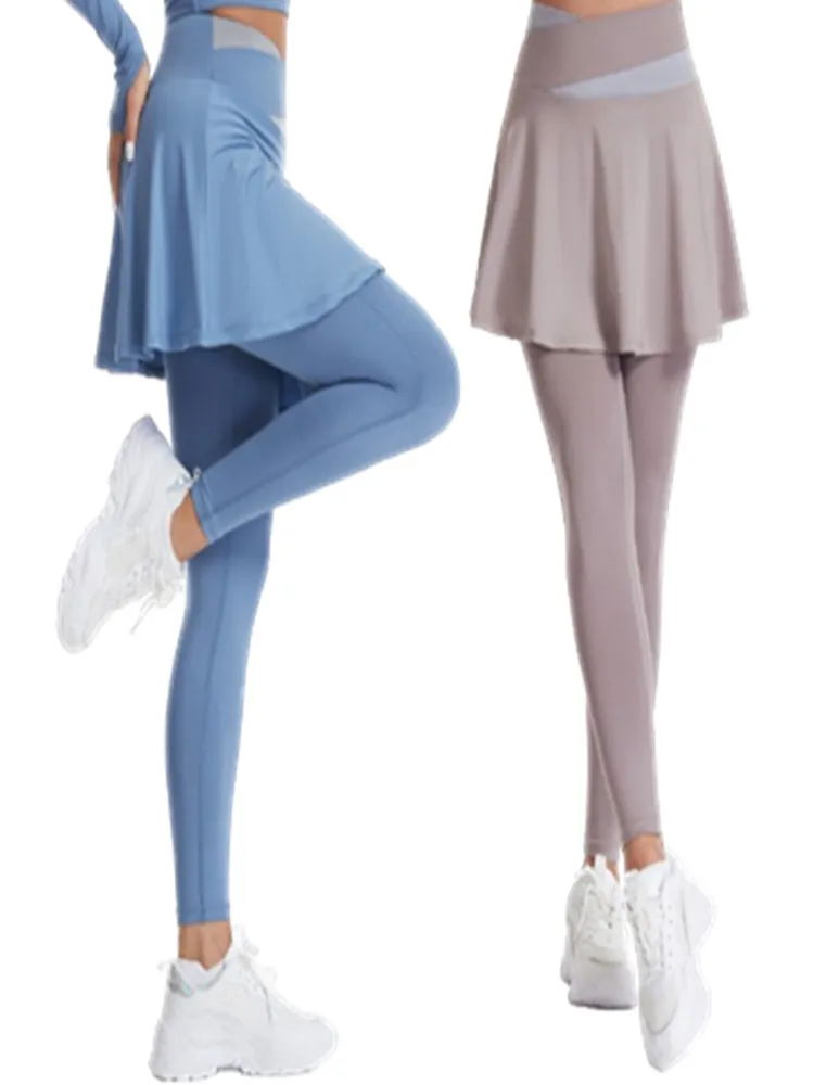 Women's Sports Pants Outdoor Yoga Culottes Tennis Gym Training Running Trousers Dance Fitness Leggings Pleated Skirt S M L XL