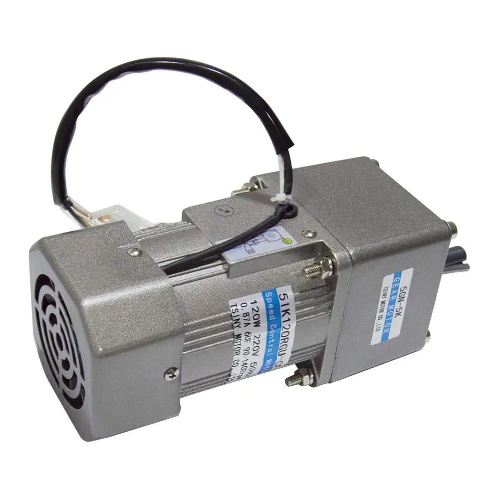 Bemonoc Larger Power 120W AC Gear Reducer Motor 110V 50/60HZ 22RPM Output Shaft 12mm & AC Speed Controller Kits for Industry