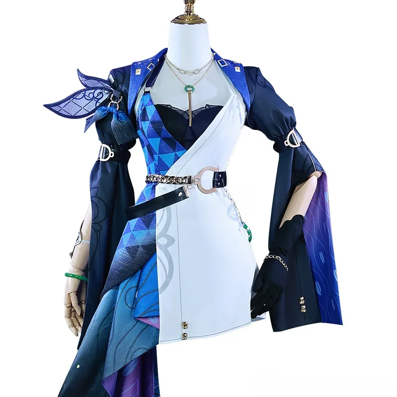 Jade Cosplay Kostuum Honkai Star Rail Rollenspel Uniform Sexy Jurk Hoed Accessoires Halloween Carnaval Cos Outfit voor Vrouwen Meisjes