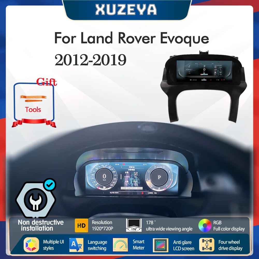 

Для Land Rover Evoque 2012-2019 Carplay цифровой кластер ЖК-дисплей приборной панели плеер кабины виртуальный инструмент