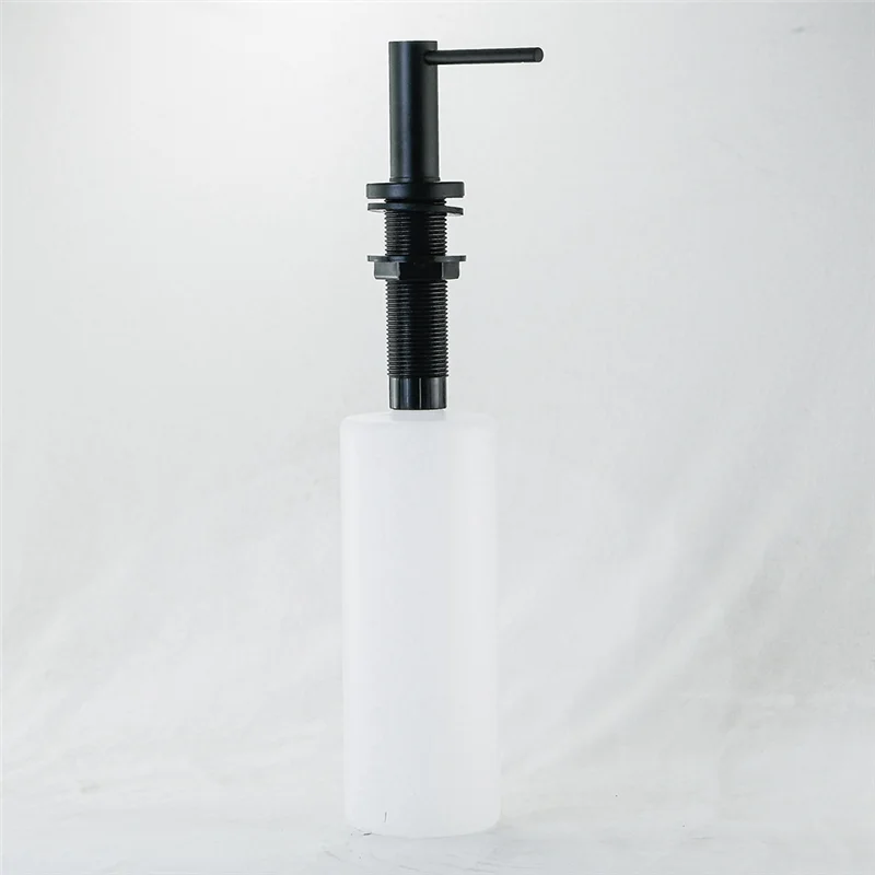 AT51-Kitchen Sink Soap Dispenser Countertop Pump Hand Lotion Built In Bottle Stainless Steel Screw Soap Dispenser