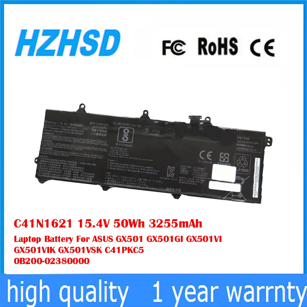 

C41N1621 15.4V 50Wh 3255mAh Laptop Battery For ASUS GX501 GX501GI GX501VI GX501VIK GX501VSK C41PKC5 0B200-02380000