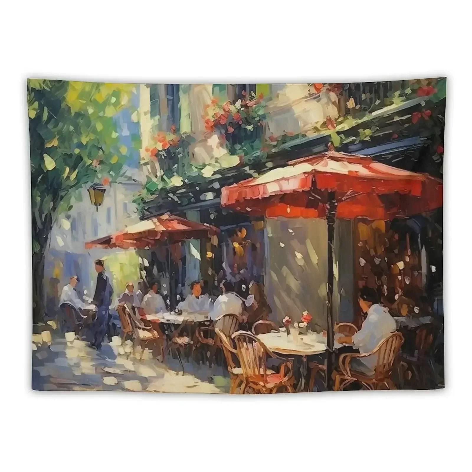 

Cafe Bar Paris France Impressionism Oil Painting Tapestry Wall Hangings Decoration Aesthetic Room Decors Tapestry
