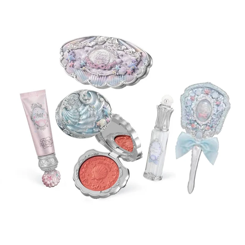 

Подарочный набор для макияжа Flowerknows Shell's Jewel, тени для век, румяна, глазурь для губ, пудра, корректирующая грунтовка для женщин, полный комплект