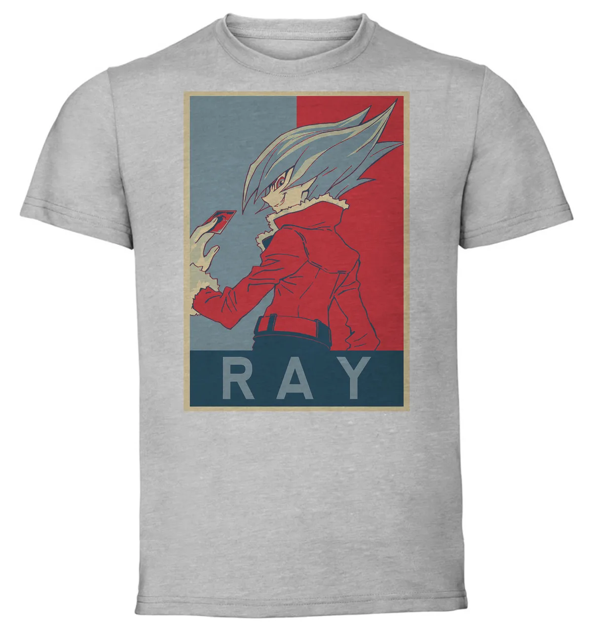 

T-Shirt Unisex Grey Propaganda Yu Gi Oh Ray Shadows