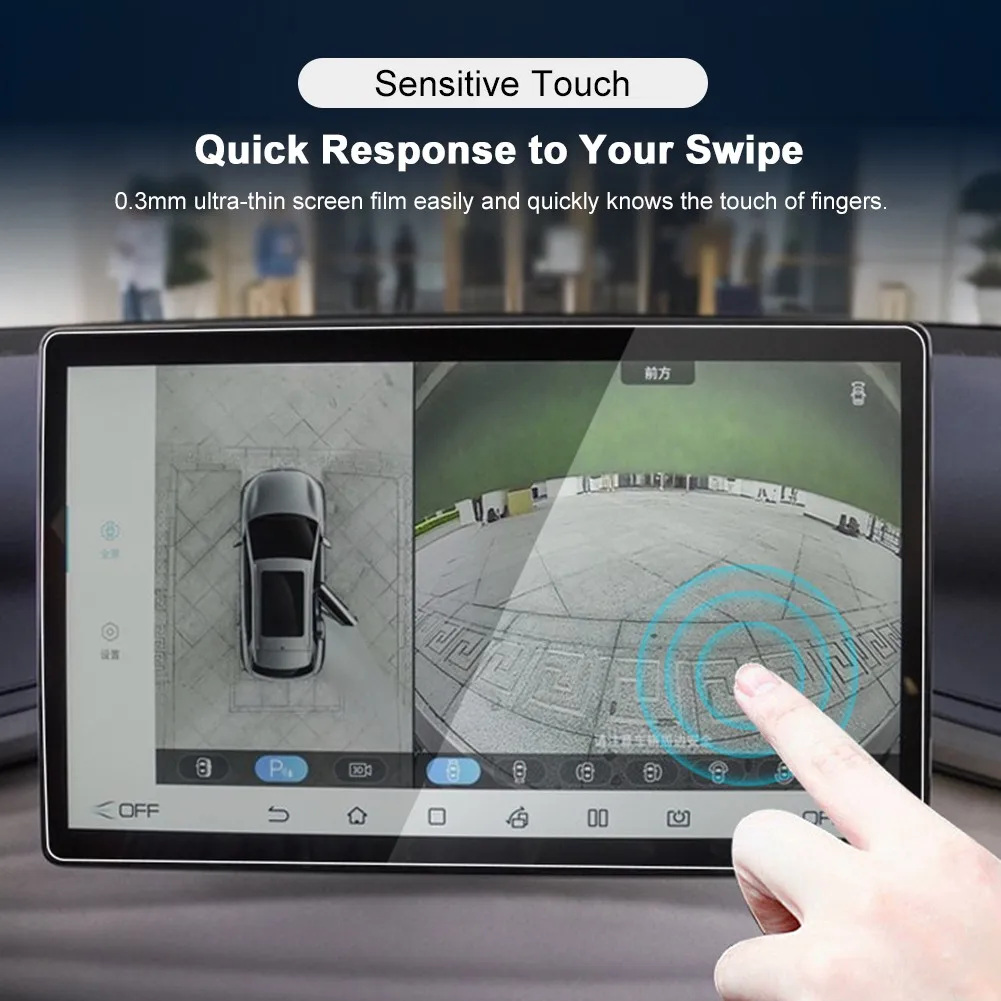 Touch Screen Protector For BYD Atto 3 Yuan Plus 2022 2023 Tempered Glass 12.8 15.6 Inch Center Control Navigation Protection