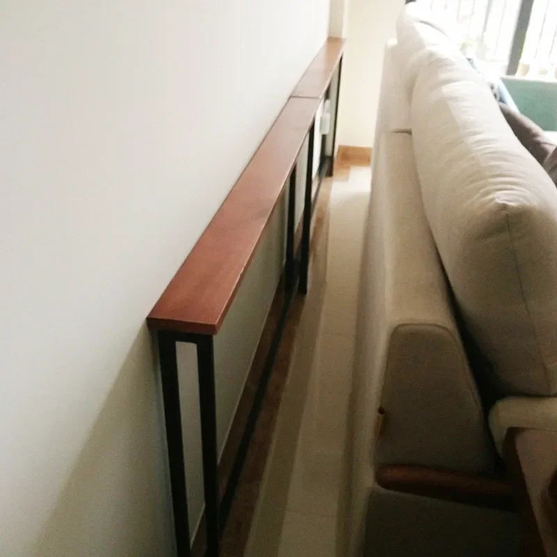 305N solid wood sofa rear shelf against the wall, floor-to-ceiling gap, bedside back radiator shelf long strip narrow side