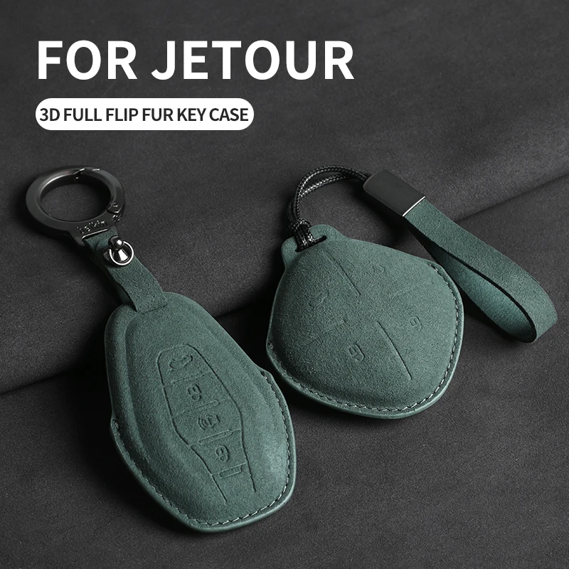 

Suede Car Key Case Cover for Chery Jetour Dashing X-1 Plus DTC IDM 2022 2023 for Chery JETOUR X70 X70plus X70m X90plus X95pro