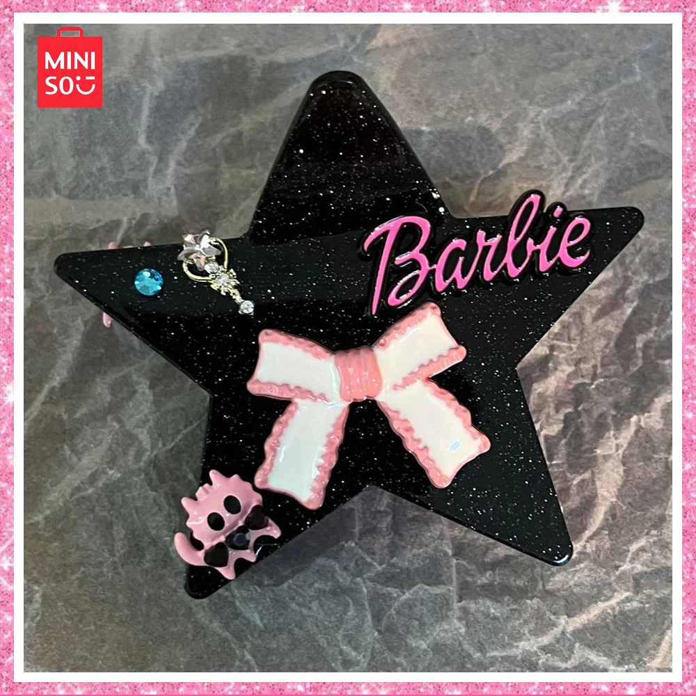 Miniso Barbie Scrunchies Spice Girl Bangs Hair Scrunchies Clip Pentagram Bow Hair Accessories Hair Card Sweet Cool Birthday Gift