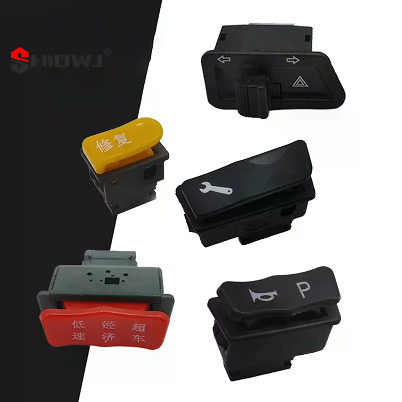 4PCS Universal Electric Motorcycle Accessories Headlight Horn High/Low Beam Dimmer Turn Signals Five Switches And Buttons