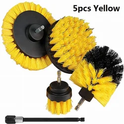 Drill Brush Attachment Set Power Scrubber Wash Cleaning Brushes Tool Kit with Extension for Clean Car Wheel Tire Glass windows