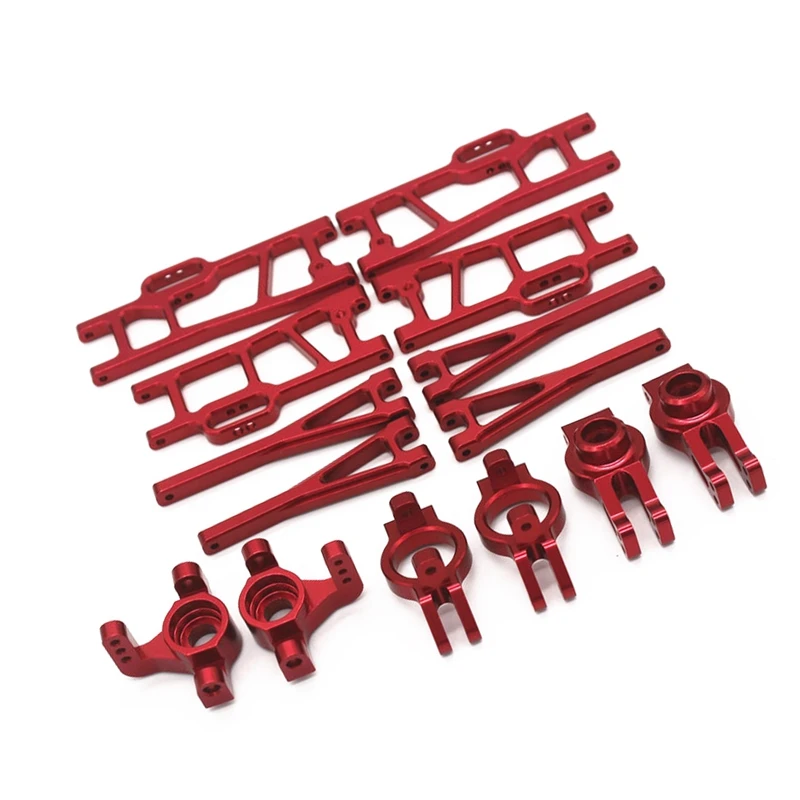 Metal Upgrade Accessories Set Steering Block Hub Carrier Suspension Arm For Wltoys 104009 12402-A RC Car Parts