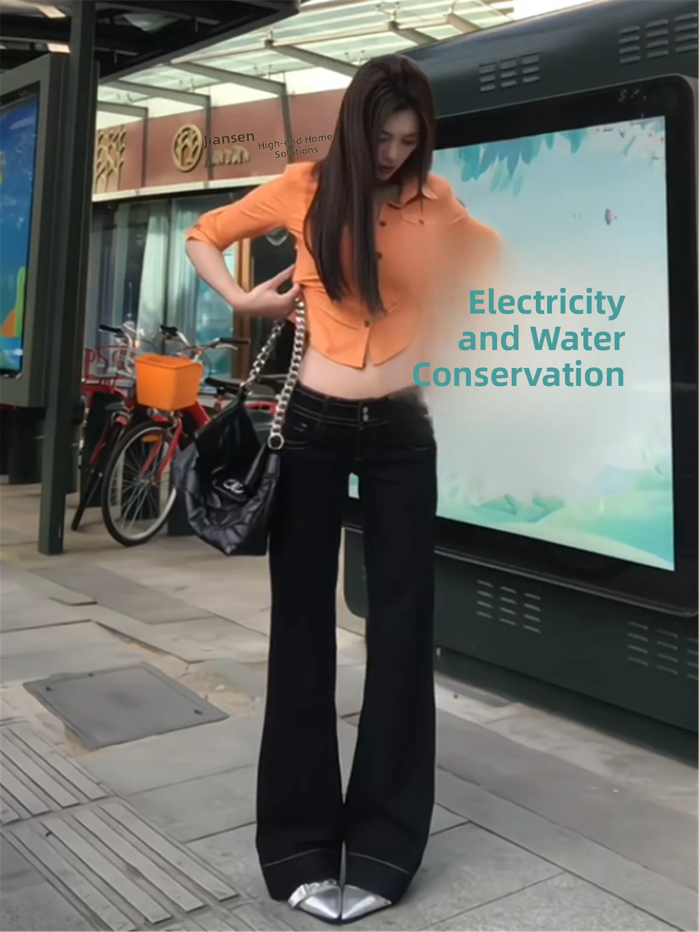 

Джинсы-клеш с низкой талией в уличном стиле, женские, свободные, удлиненные, утягивающие, для модниц, весенние, из хлопкового денима