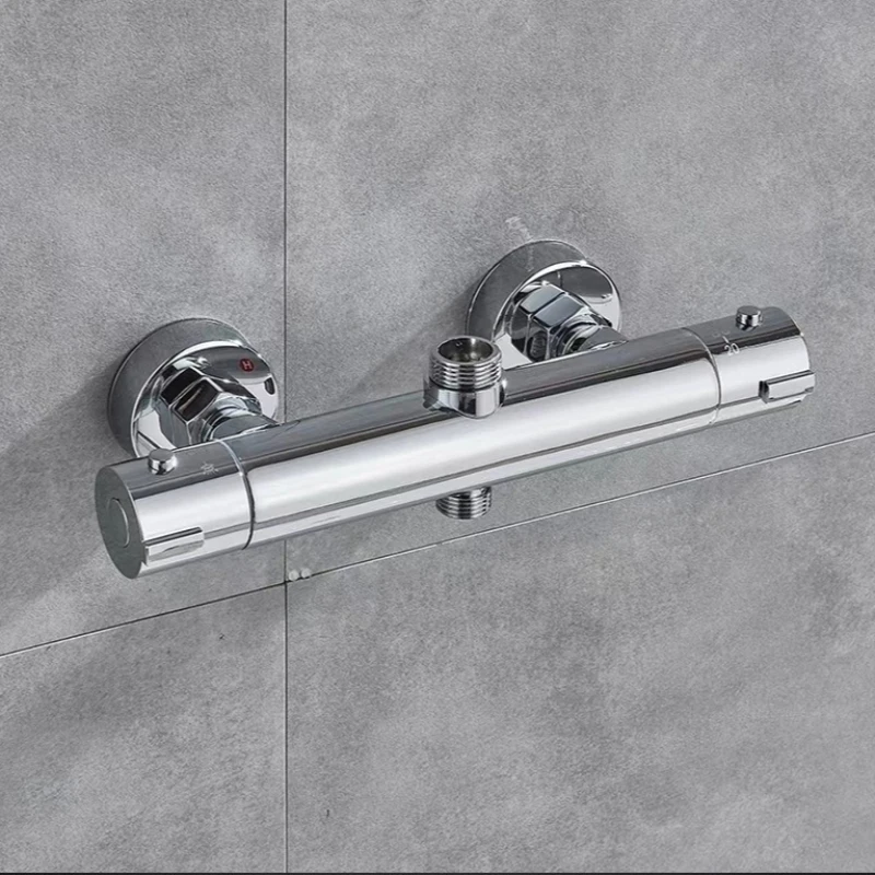 Electric Water Heater Thermostatic Valve Cold Hot Water Copper Material Shower Faucets Durable Rust Resistant Bathroom Fixture