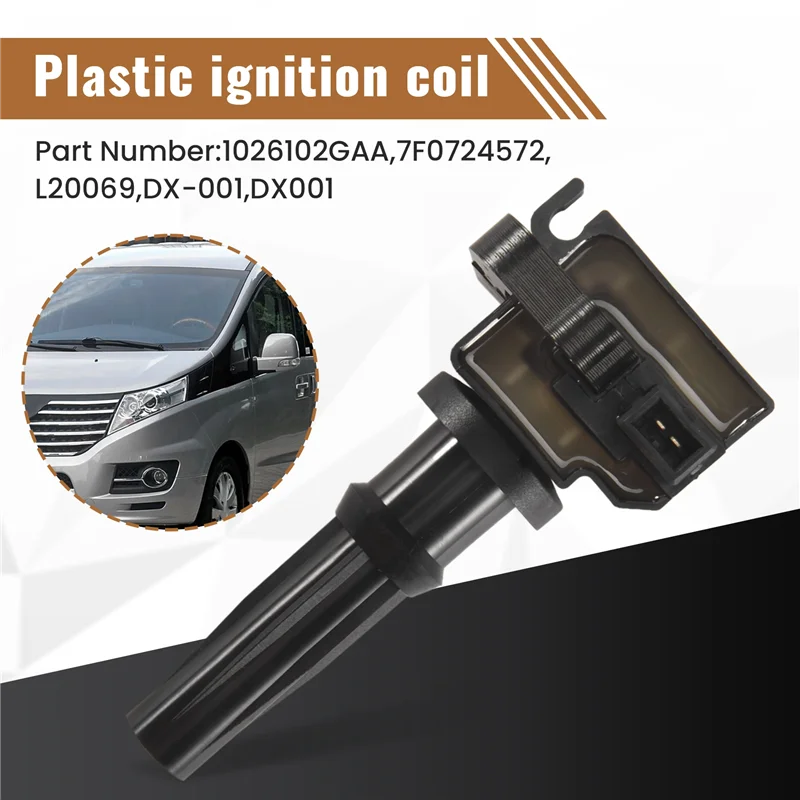

HOT-4Pcs 1026102GAA Ignition Coil For JAC Refine M5 S5 Rein 1.8T 2.0T Heyue 1.8L Binyue 7F0724572 L20069 DX-001,4Pcs 1026102GAA