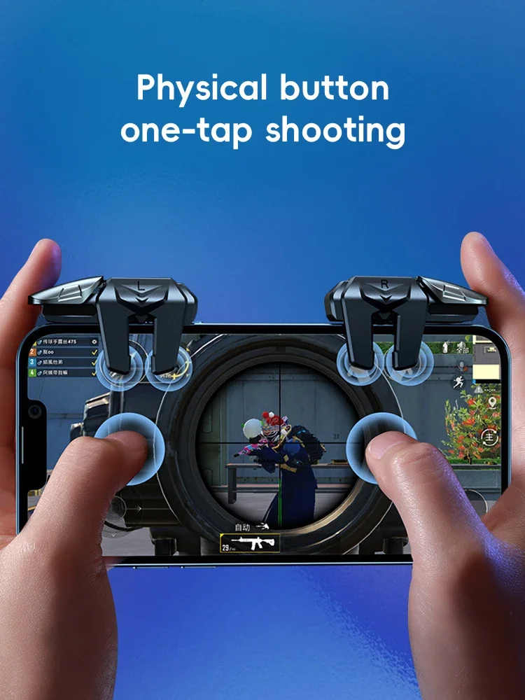 DATA FROG Six Fingers G21 Mobile Game Trigger for PUBG Phone Aim Shooting L1 R1 Key Alloy Button for Universal Gamepad Joystick - view 3