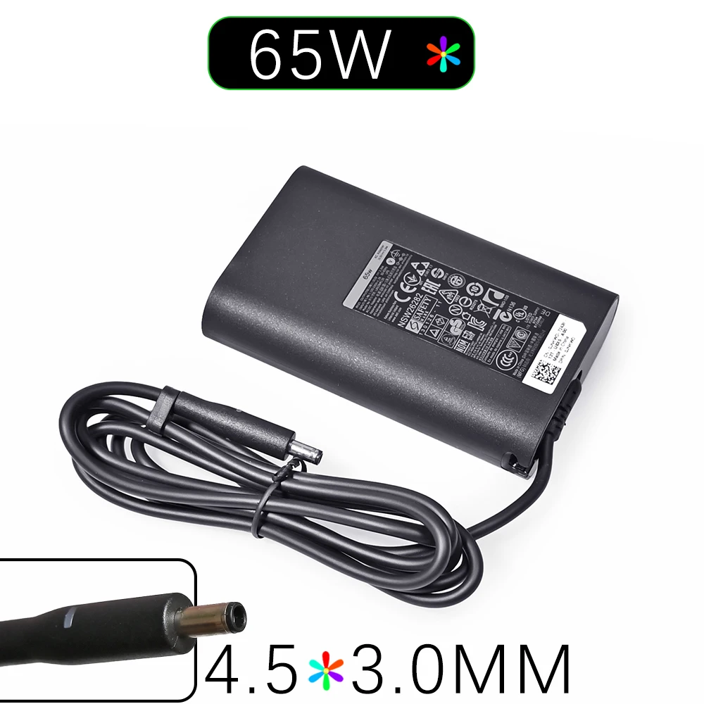 

19.5V 3.34A 65W 4.5*3.0MM Laptop Charger Adapter For Dell Inspiron 14 15 17 3551 3552 3558 5551 5552 5555 5558 5559 7460 7569