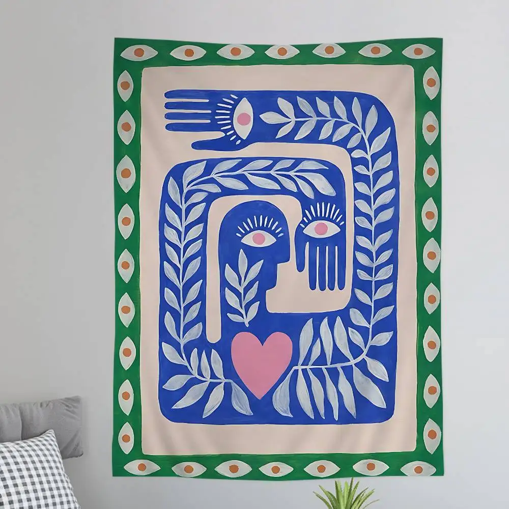 Ancient Egypt Tiger Leopard Cartoon Tapestry Wall Hanging Decoration Household Home Decor