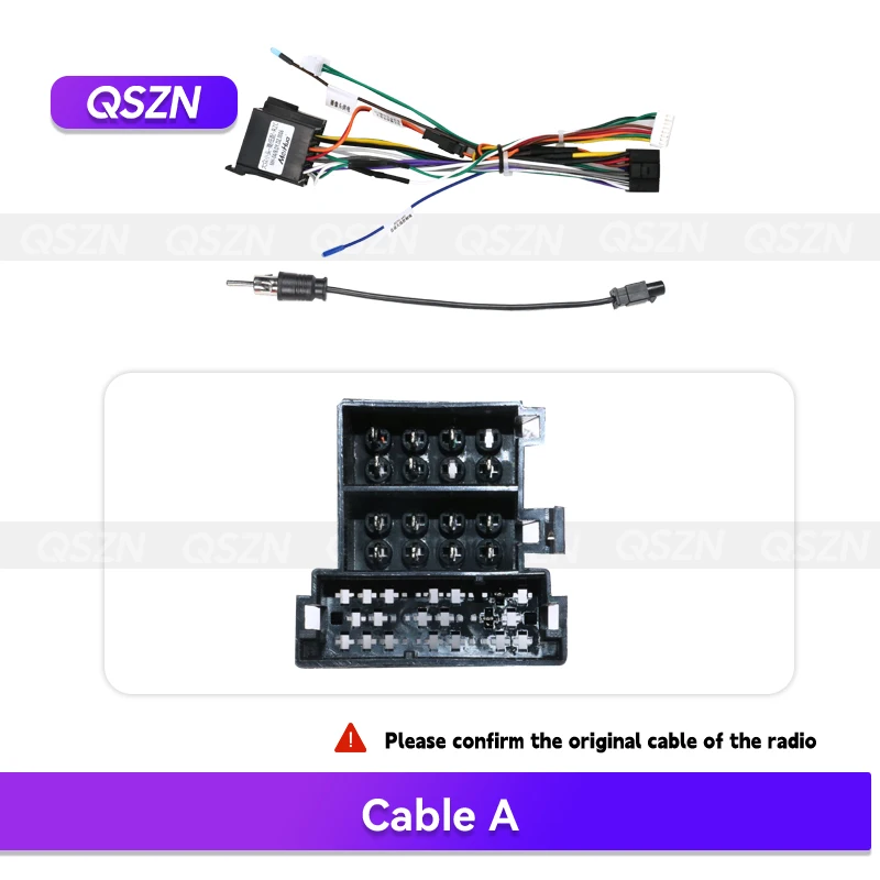 QSZN Cable Wiring Harness For SKODA FABIA 2015-2019 Car Fascia Video Panel Player Audio Canbus Adapter Frame Dashboard Bezel