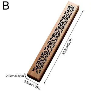 مبخرة من الخيزران الطبيعي مع لوح الكذب العلاج بالروائح صندوق خشبي راقية لتخزين البخور حرق المجلس الجديد 1 قطعة أفضل 10 صناديق مبيعات لتخزين البخور - رقم 1