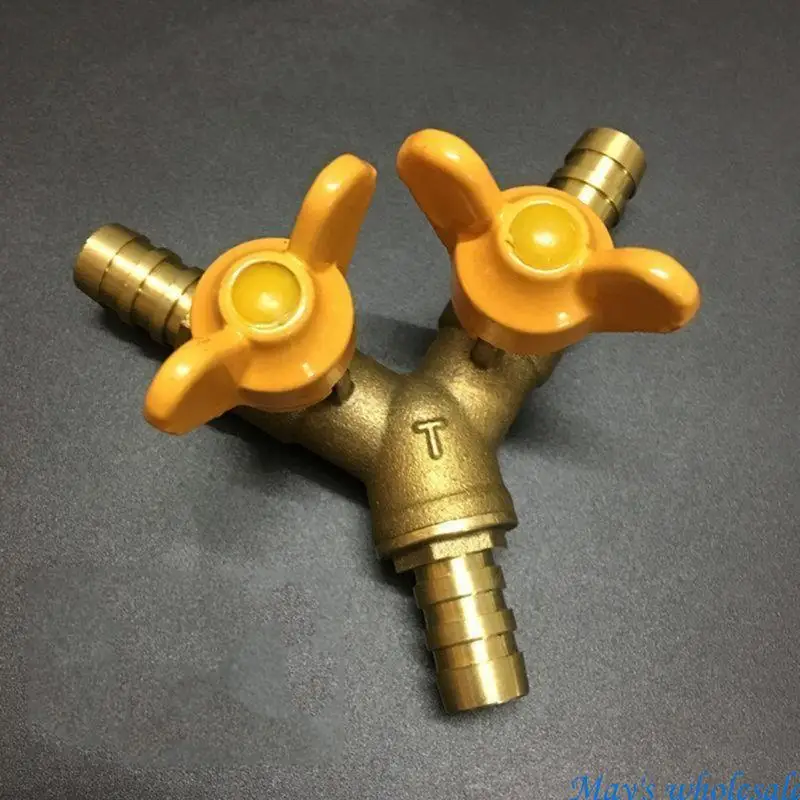 Y Shaped Brass Connector Reliable Y Splitter Heavy Duty Connector Efficient Water Distribution Simple Installation 448A