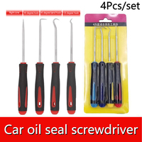 4Pcs/set Sealing Repair Props Auto Vehicle Oil Seal Screwdrivers Set Car O-Ring Seal Gasket Puller Remover Pick Hooks Tools