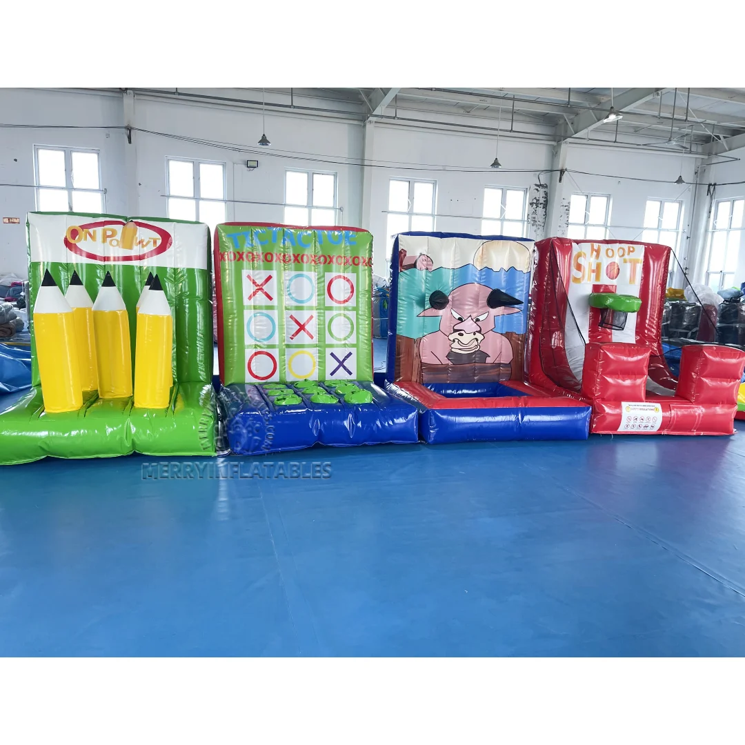 Carnival 4 in 1 Sports Games Ring Toss Games Basketball Shooting Juegos inflables Inflatable Games