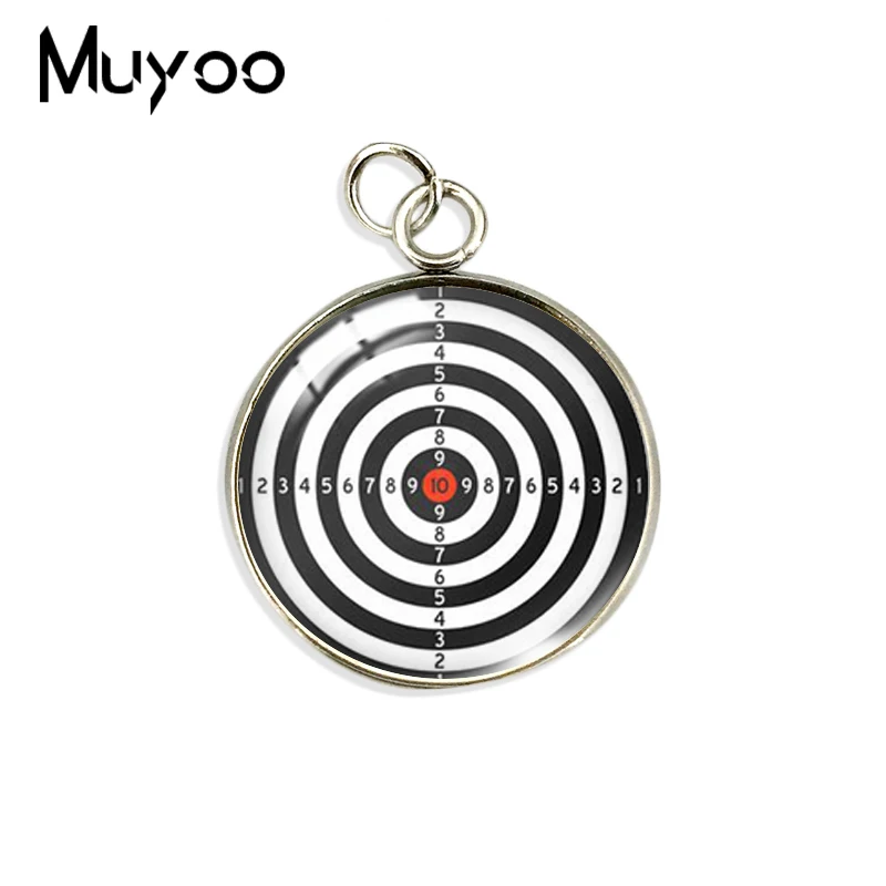 2023 New Dart Board Charm 14mm 20mm Printed Picture Round Glass Dome Jewelry Making DIY Bracelet Earrings Necklace Accessories