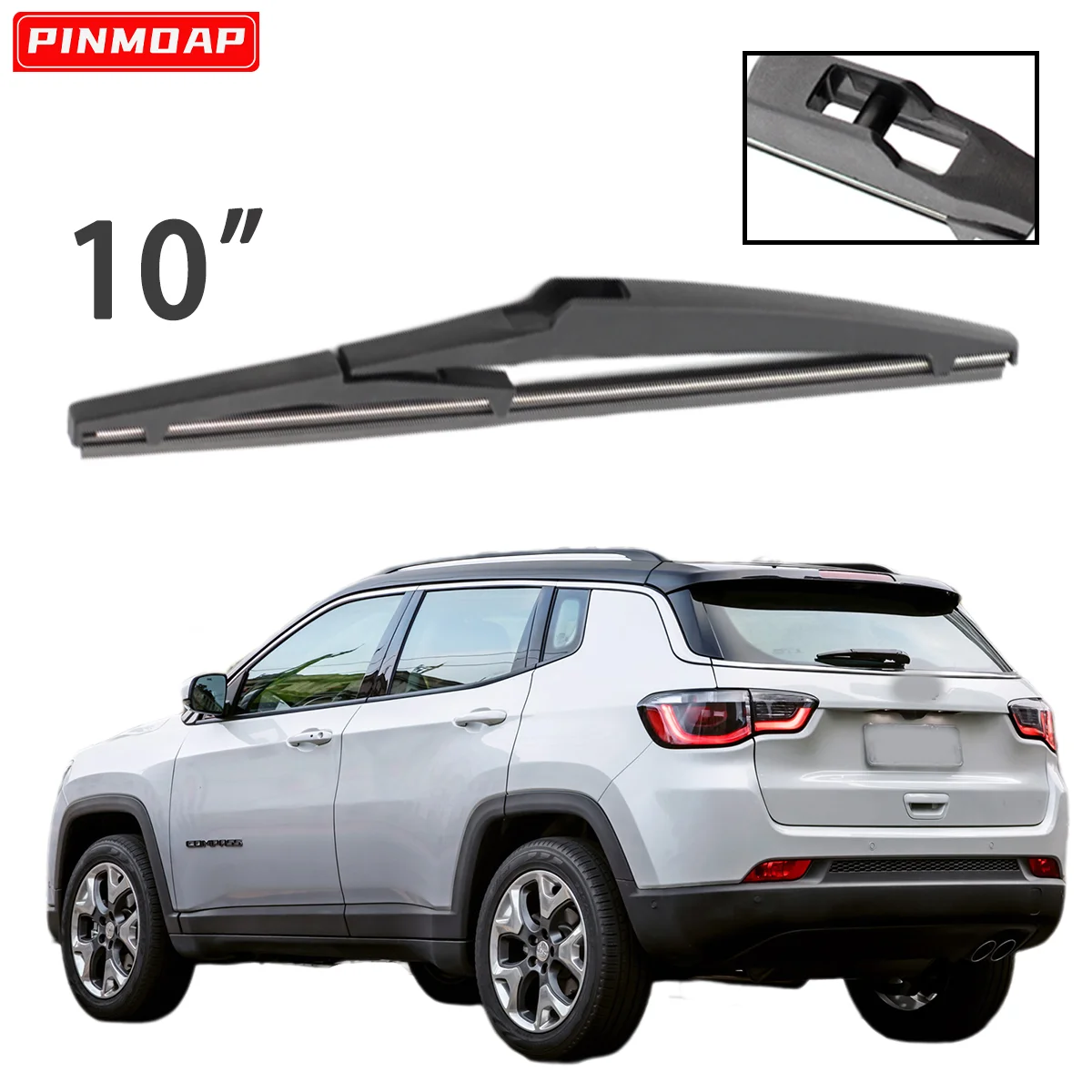 1 قطعة 10 "الممسحة الخلفية ل جيب كومباس MK2 2016-2023 الزجاج الأمامي الخلفي ممسحة شفرة اكسسوارات السيارات اكسسوارات