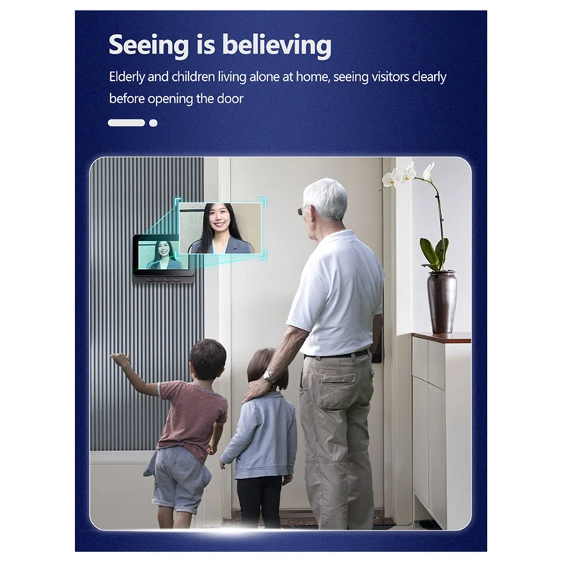 BTLIFE-Wireless Waterproof Visual Doorbell IR Night Vision Door Bell HD 4.3Inch IPS Screen Video Smart Home Door Bell Camera