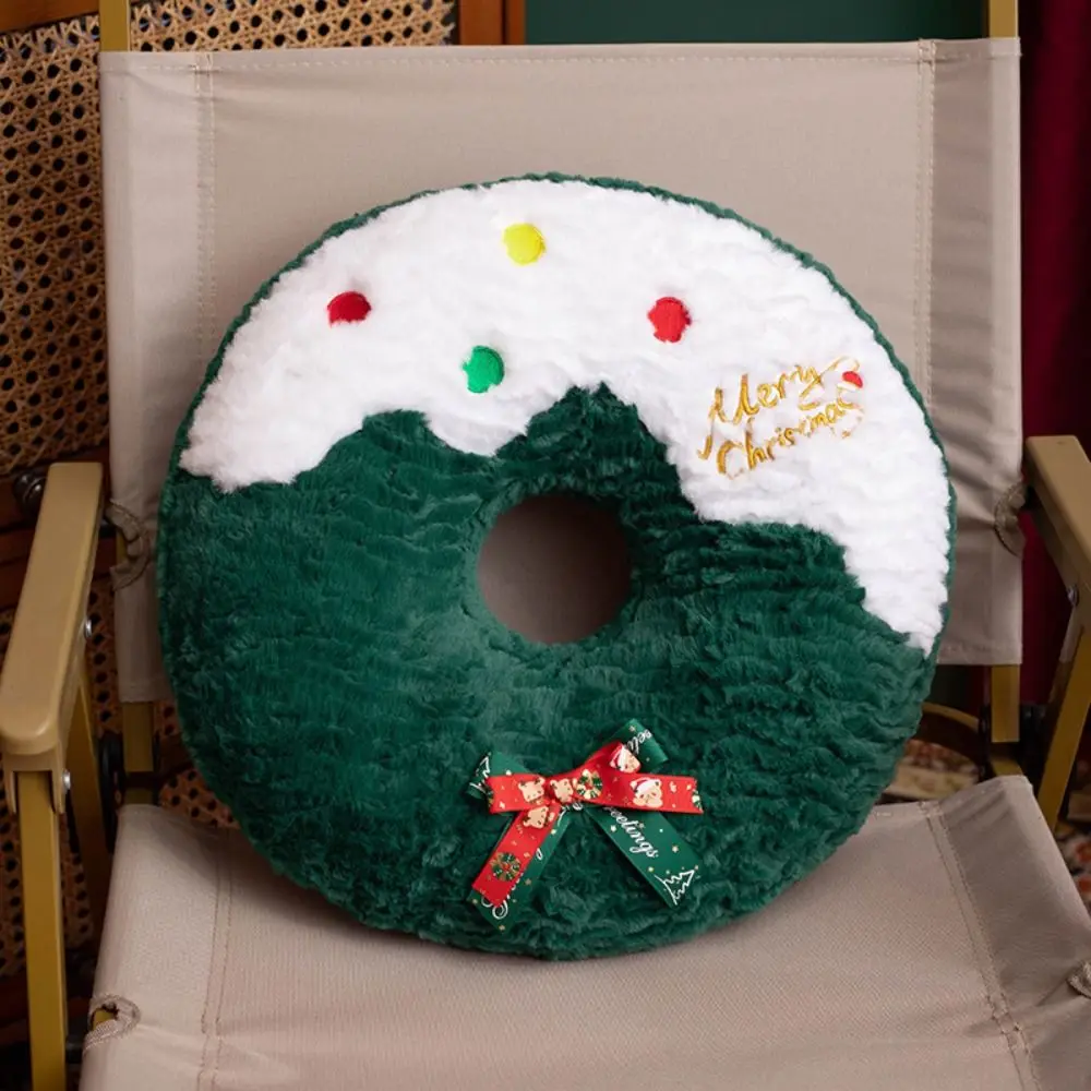 Cute Creative Shape Christmas Pillow Soft Comfortable Gingerbread Man Cushion Seasonal Pattern Snowman Pillow Home Decor