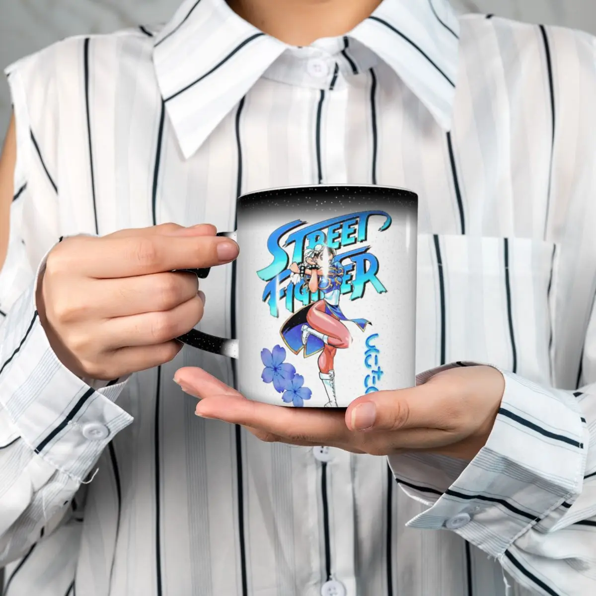 Defeated Portraits Super Street Fighter Mug Funny Ceramic Coffee Cups Tea Mugs Milk Cup Drinkware Gift for Woman Man