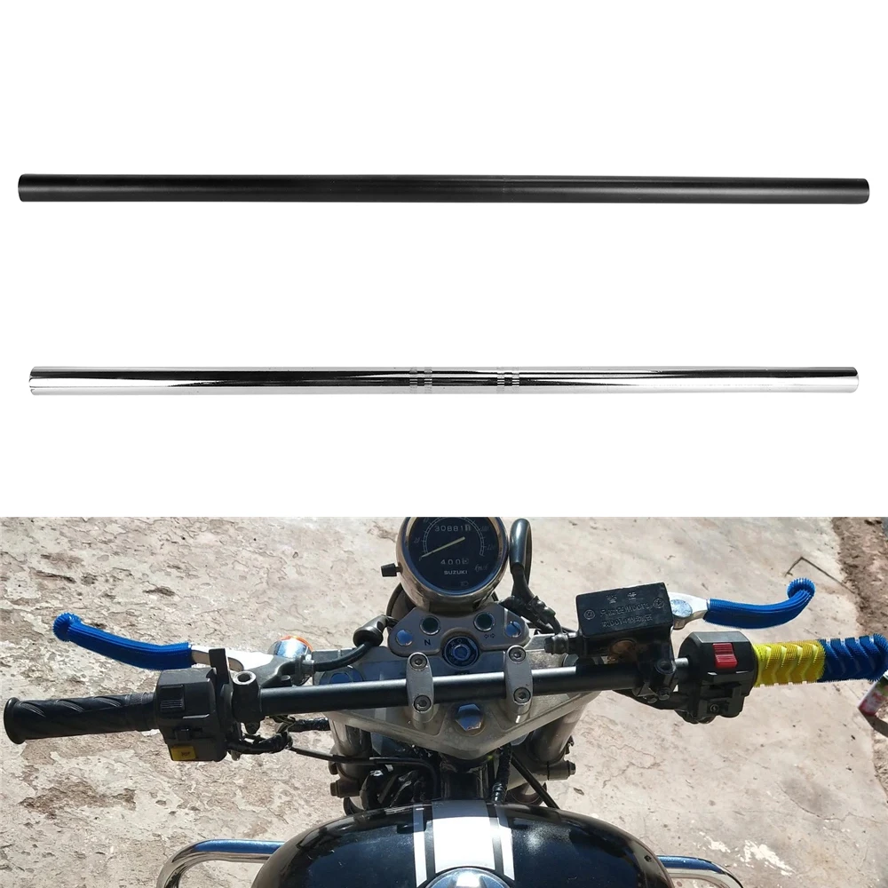 Universal Motorcycle Handlebar 22mm 7/8'' Chrome Drag Straight Fat Handle Bar Vintage for Cafe Racer CG125 GN125 GS125 Steering