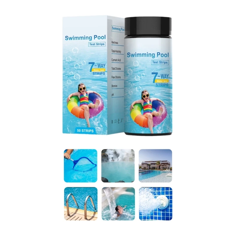 50 pz/100 pz Tester dell'acqua potabile durezza dell'acqua alcalinità totale cloro bromo strisce reattive Tester di qualità dell'acqua