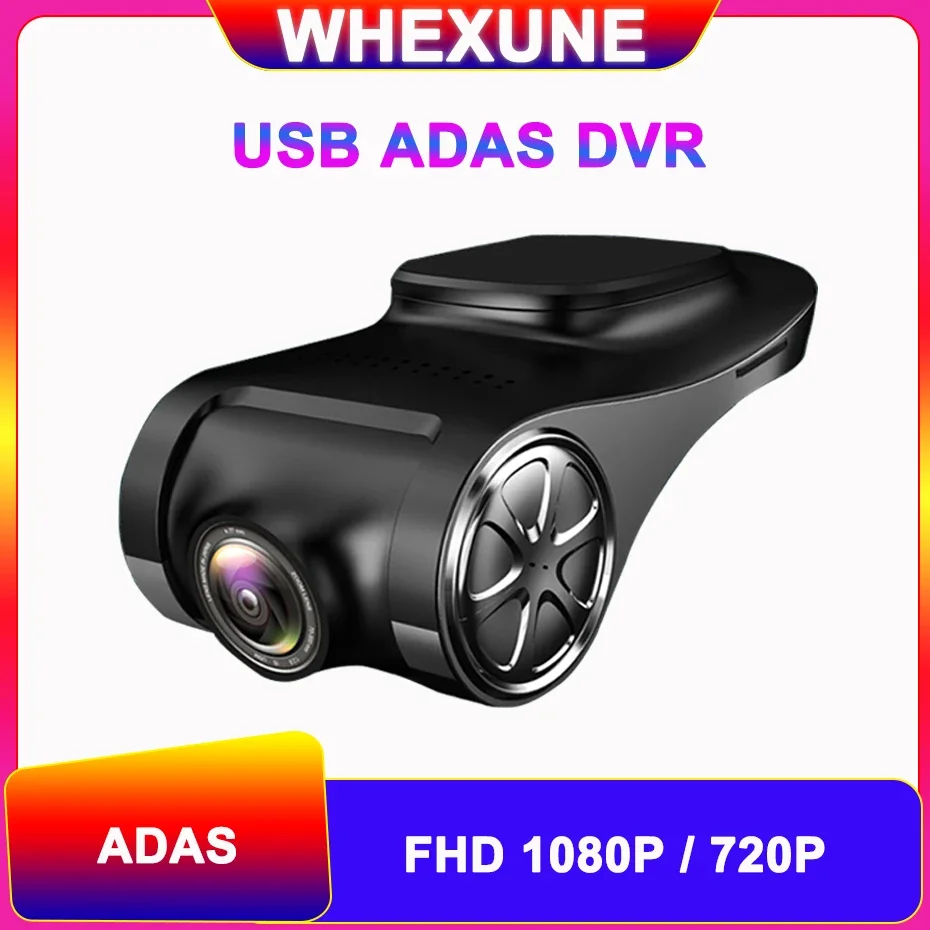 Dash Cam Head UnitWHEXUNE For Car DVD Android Player Navigation Full HD DVR USB ADAS Auto 1080P Audio Voice Alarm LDWS G-Shock