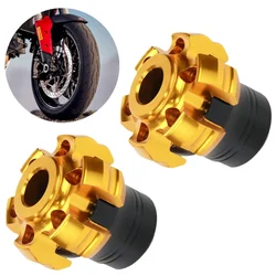 2 Pcs Aluminum Motorcycle Frame Slider with Conical Nylon Cap Motorbike Falling Protection Front Fork Cup Dirt Bike Accessories