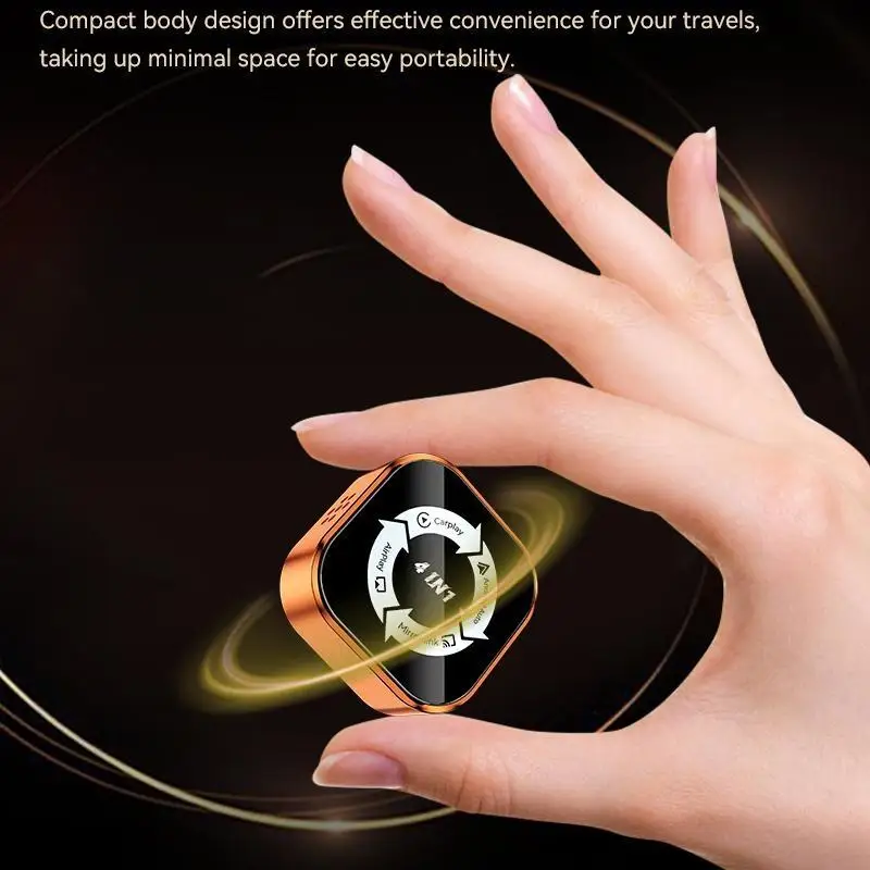 

Многофункциональный беспроводной адаптер 4-в-1 для CarPlay и Android Auto: Mirror Link, AirPlay, проекция экрана, мини-адаптер, автомобильный бокс