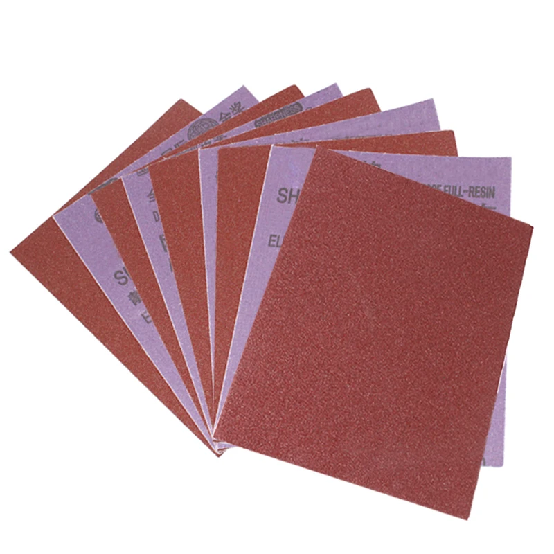 5 Sheets Emery Cloth Sand Paper Aluminum Oxide Abrasive Sandpaper Sheets for Metal Polishing Wood Sanding 80 120 180 240 Grit