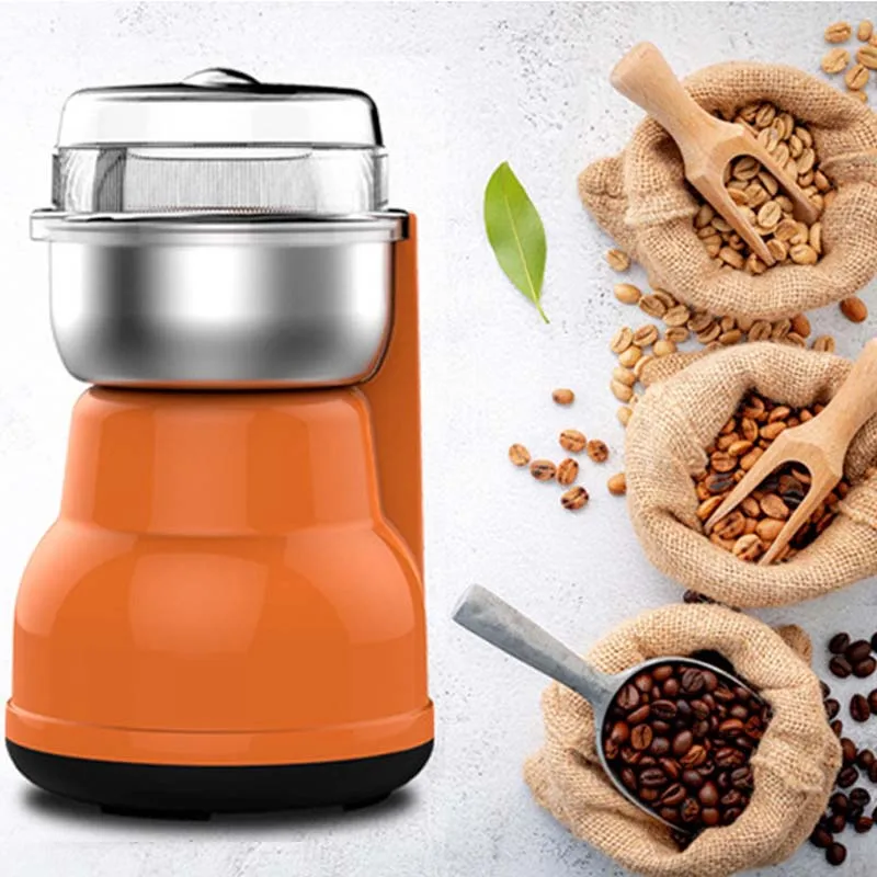 Electric Coffee Grinder Nuts Beans Spices Blender Grains Grinder Machine Kitchen Multifunctional Coffe Chopper Blades Household