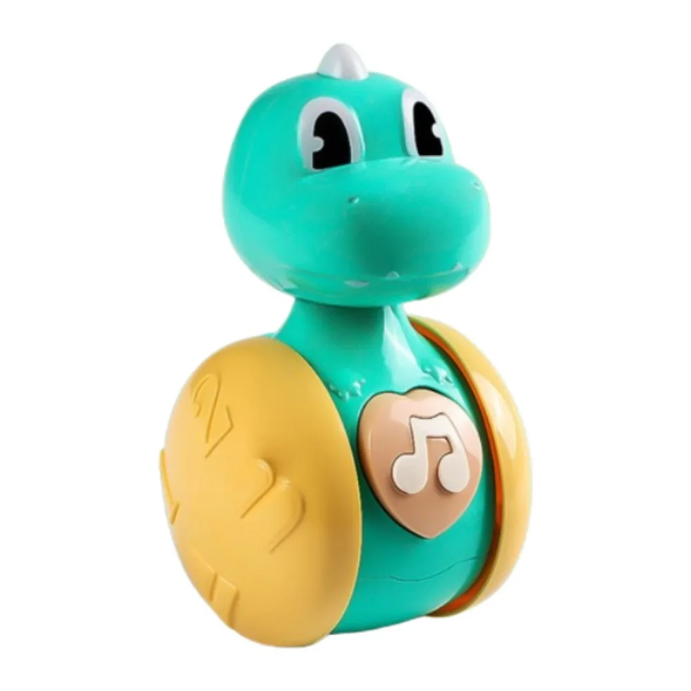 Creatieve Fawn Sliding Tumbler Cartoon Vroege Onderwijs kinderen Tumbler Rammelaar Druk Piepende Muzikale Dinosaurussen Tumbler Wobbler