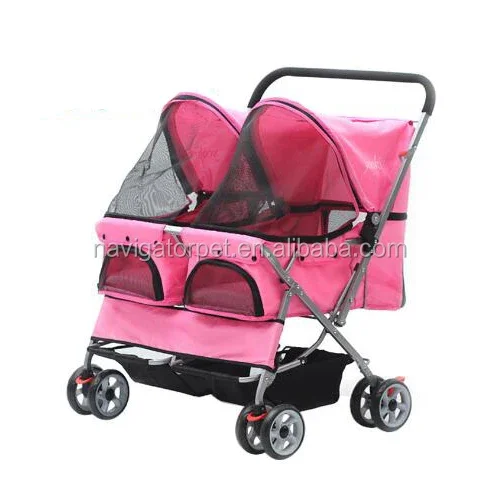 Folding Twin Pet Strollers